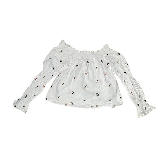 ZARA - white floral off the shouder top - Size XS - Picture 3 of 9